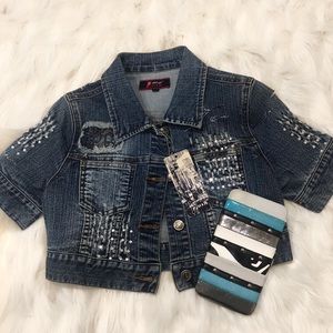 kids jean jacket and wallet
